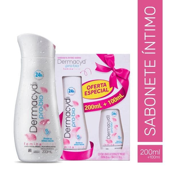 Kit Sabonete Íntimo Dermacyd Femina Floral 200ml + 100ml